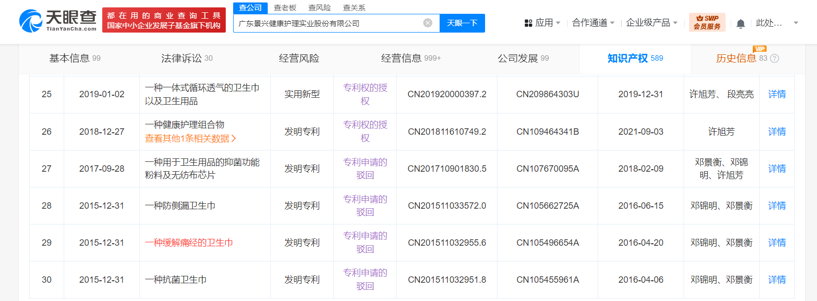 ABC公司衛生巾專利被駁回 行業創新與法律邊界的思考